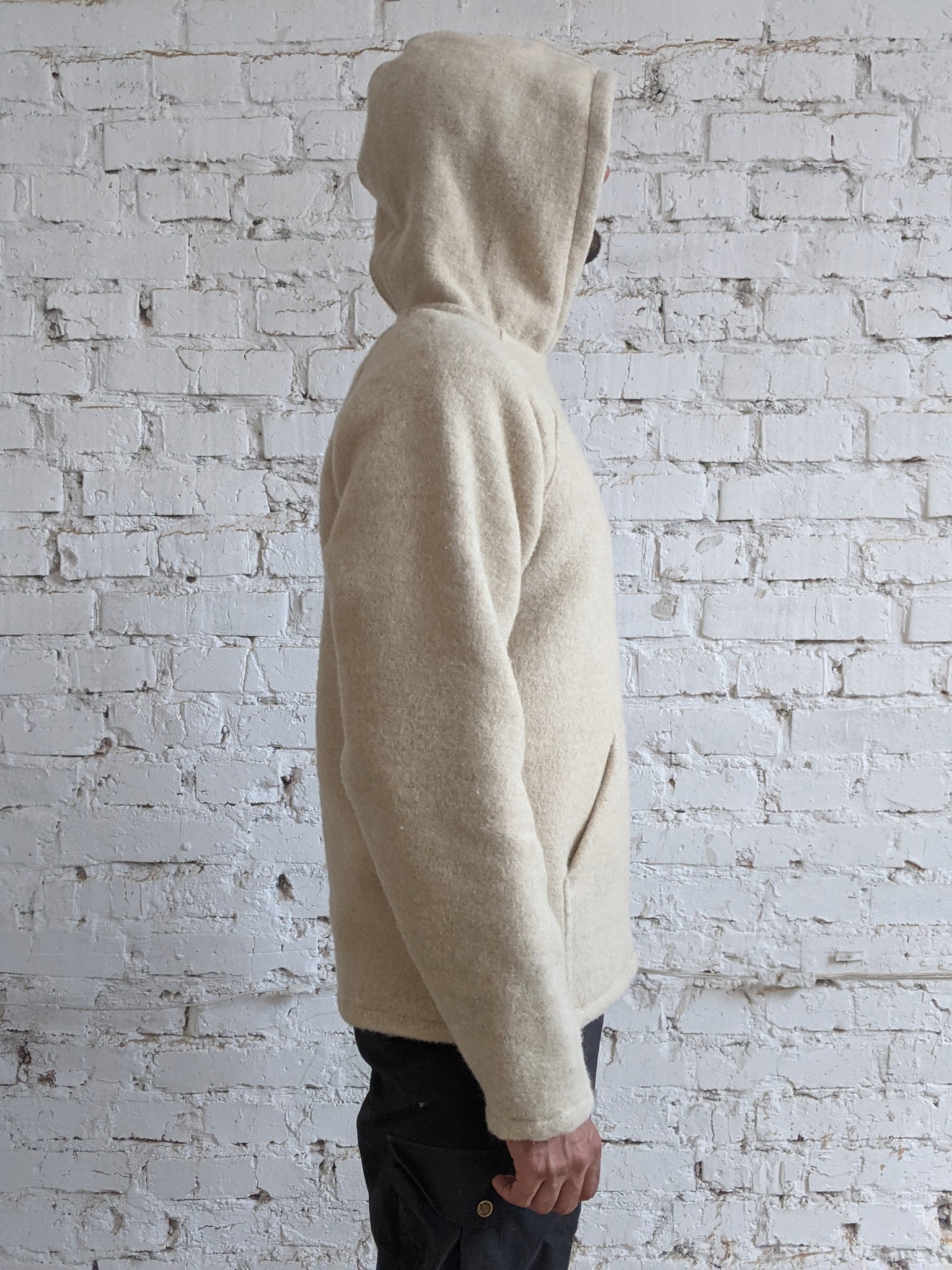 Wool discount hoodie jacket